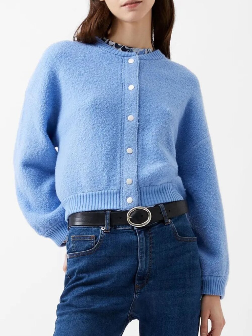 FRENCH CONNECTION Melissa Knit Bomber Sweater Jacket Size S